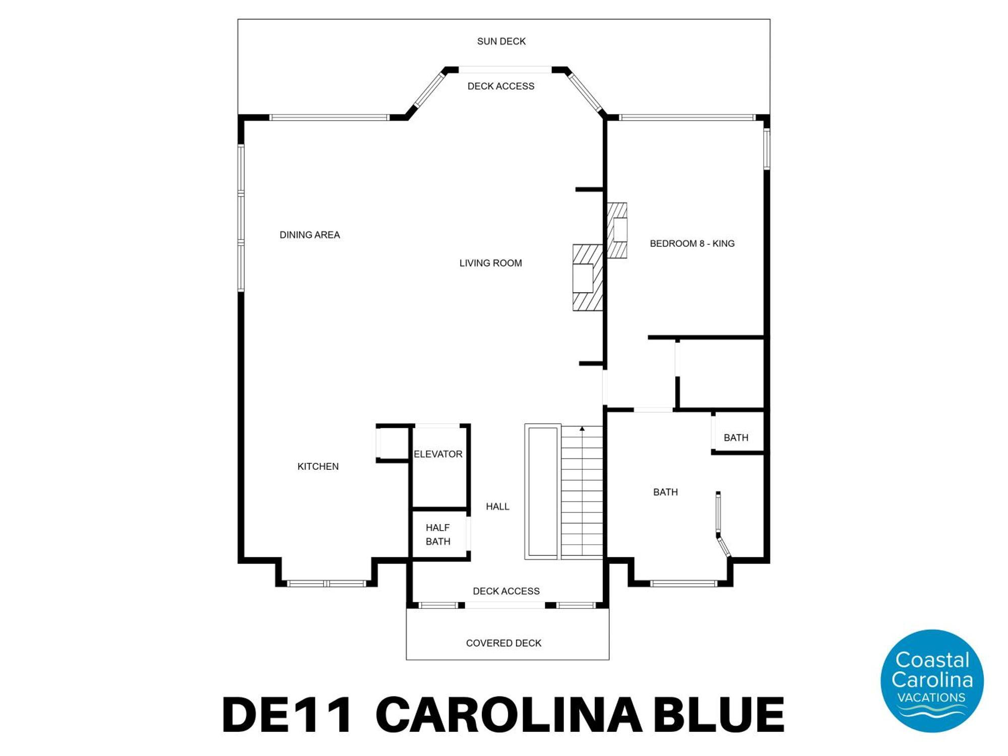 De11 Carolina Blue Vila Nags Head Exterior foto